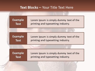 A Beautiful Woman With Long Hair Smiling For The Camera PowerPoint Template