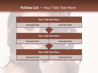 A Beautiful Woman With Long Hair Smiling For The Camera PowerPoint Template