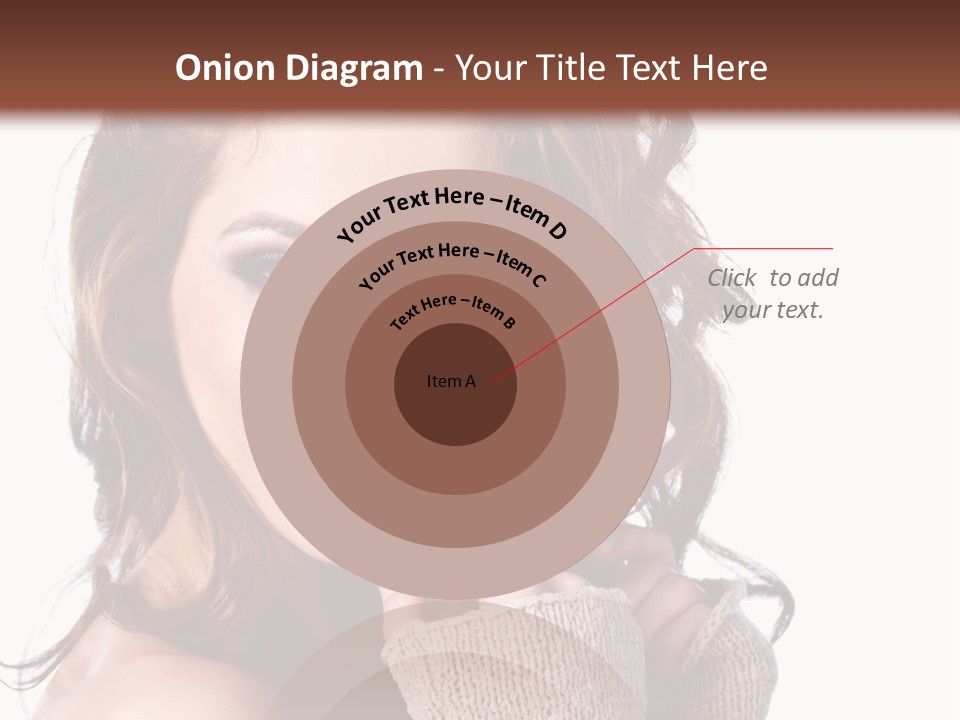 A Beautiful Woman With Long Hair Smiling For The Camera PowerPoint Template