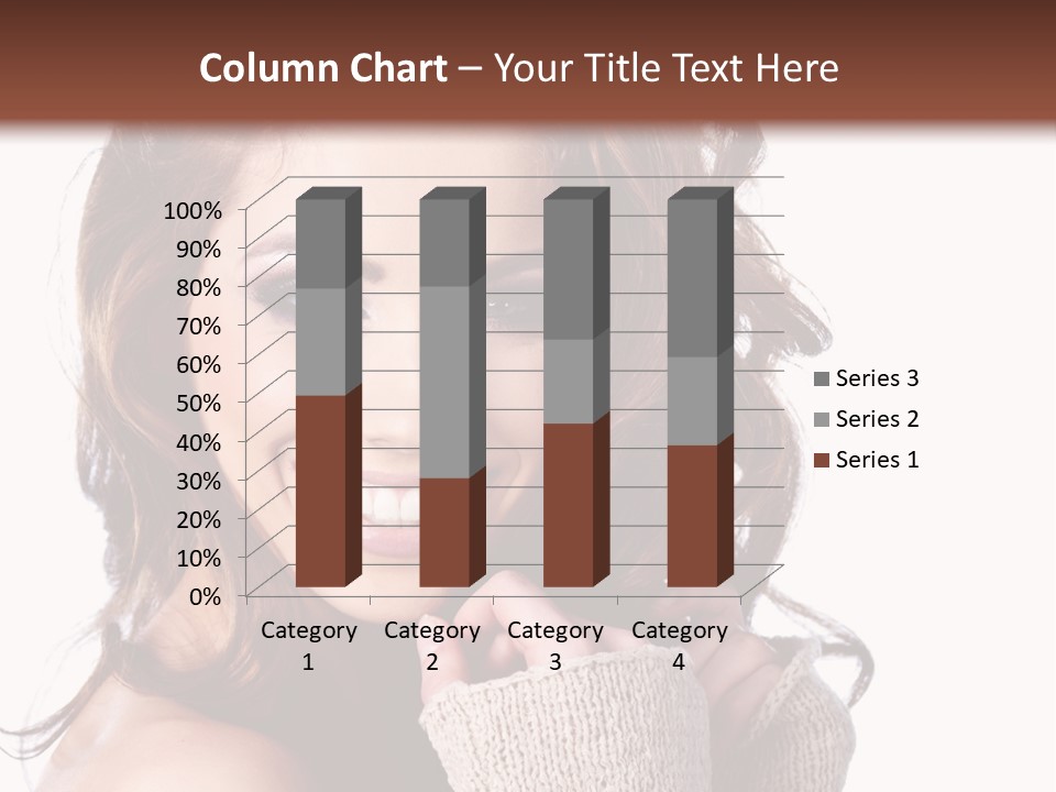 A Beautiful Woman With Long Hair Smiling For The Camera PowerPoint Template