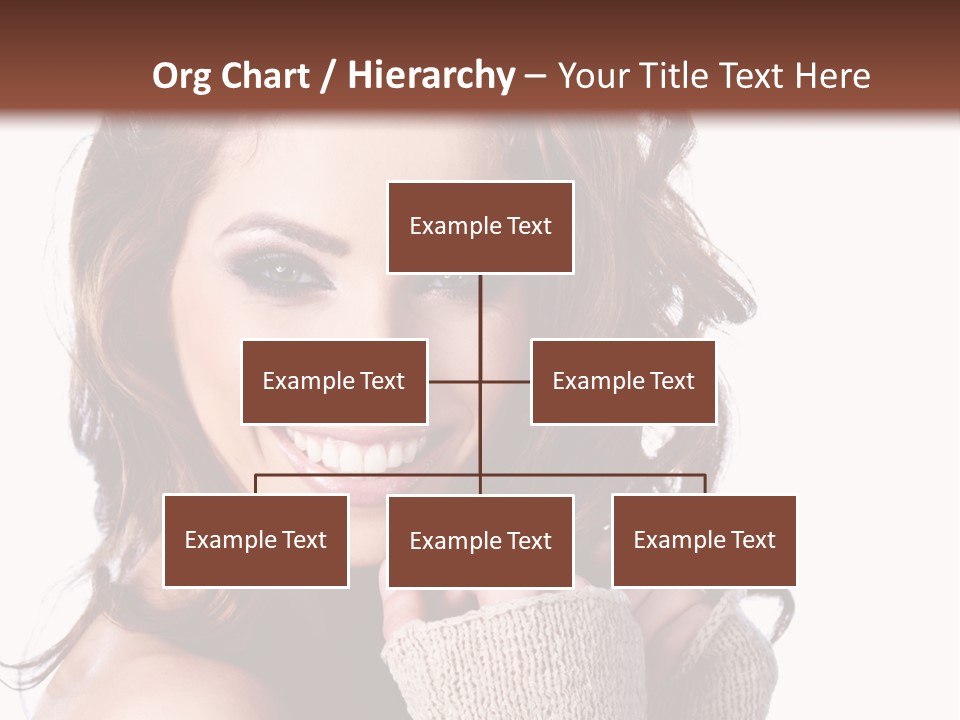 A Beautiful Woman With Long Hair Smiling For The Camera PowerPoint Template