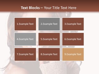 A Beautiful Woman With Long Hair Smiling For The Camera PowerPoint Template