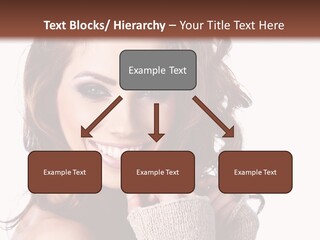 A Beautiful Woman With Long Hair Smiling For The Camera PowerPoint Template