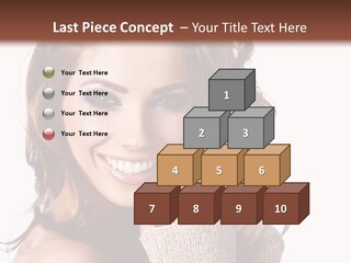A Beautiful Woman With Long Hair Smiling For The Camera PowerPoint Template