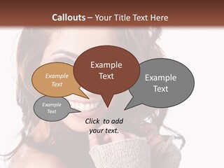 A Beautiful Woman With Long Hair Smiling For The Camera PowerPoint Template