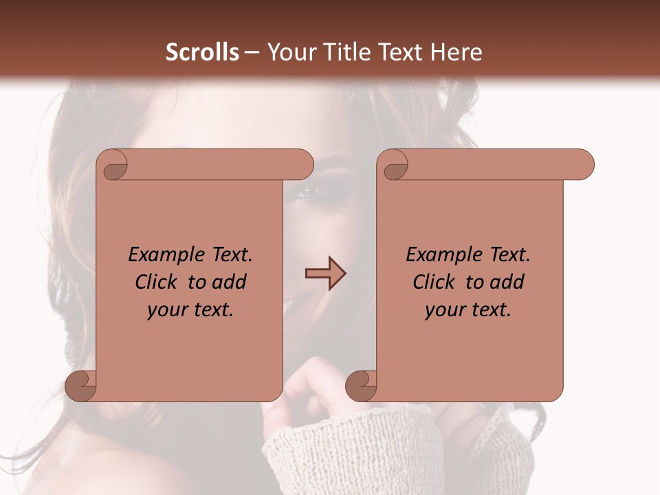 A Beautiful Woman With Long Hair Smiling For The Camera PowerPoint Template