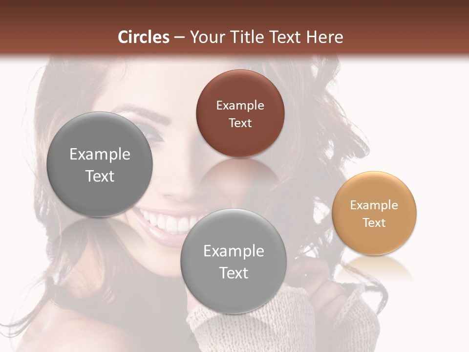 A Beautiful Woman With Long Hair Smiling For The Camera PowerPoint Template