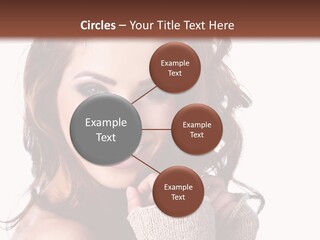 A Beautiful Woman With Long Hair Smiling For The Camera PowerPoint Template