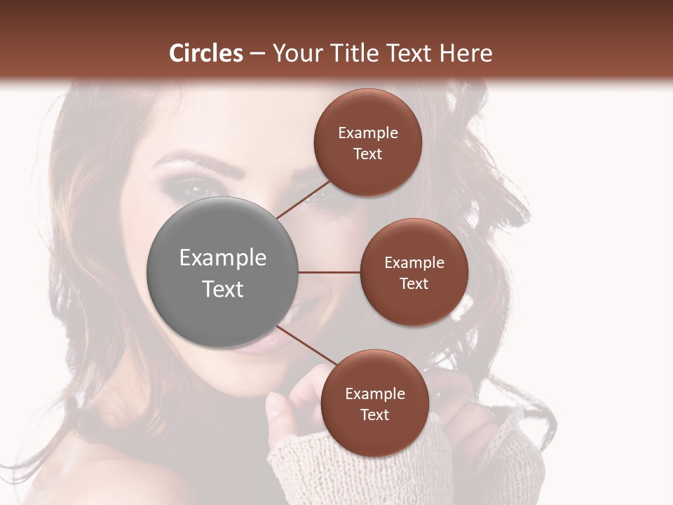 A Beautiful Woman With Long Hair Smiling For The Camera PowerPoint Template