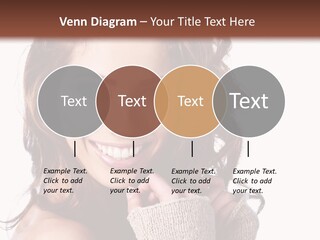 A Beautiful Woman With Long Hair Smiling For The Camera PowerPoint Template