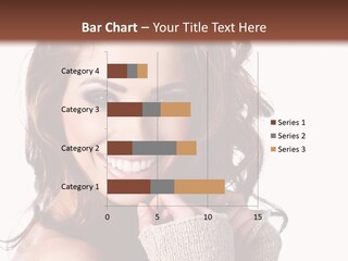 A Beautiful Woman With Long Hair Smiling For The Camera PowerPoint Template