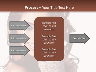 A Beautiful Woman With Long Hair Smiling For The Camera PowerPoint Template