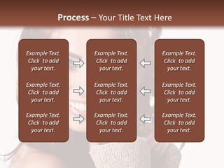 A Beautiful Woman With Long Hair Smiling For The Camera PowerPoint Template