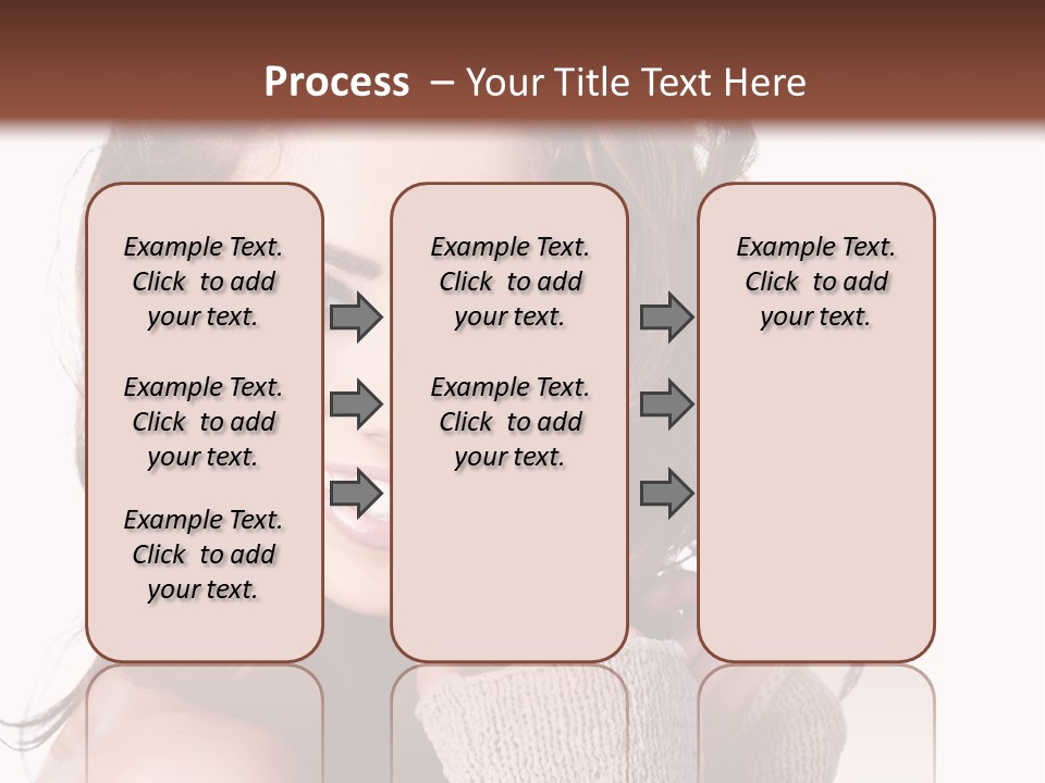 A Beautiful Woman With Long Hair Smiling For The Camera PowerPoint Template
