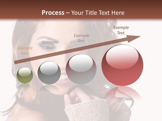 A Beautiful Woman With Long Hair Smiling For The Camera PowerPoint Template