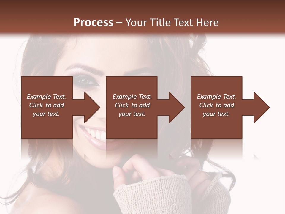 A Beautiful Woman With Long Hair Smiling For The Camera PowerPoint Template