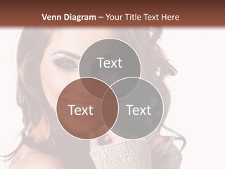 A Beautiful Woman With Long Hair Smiling For The Camera PowerPoint Template