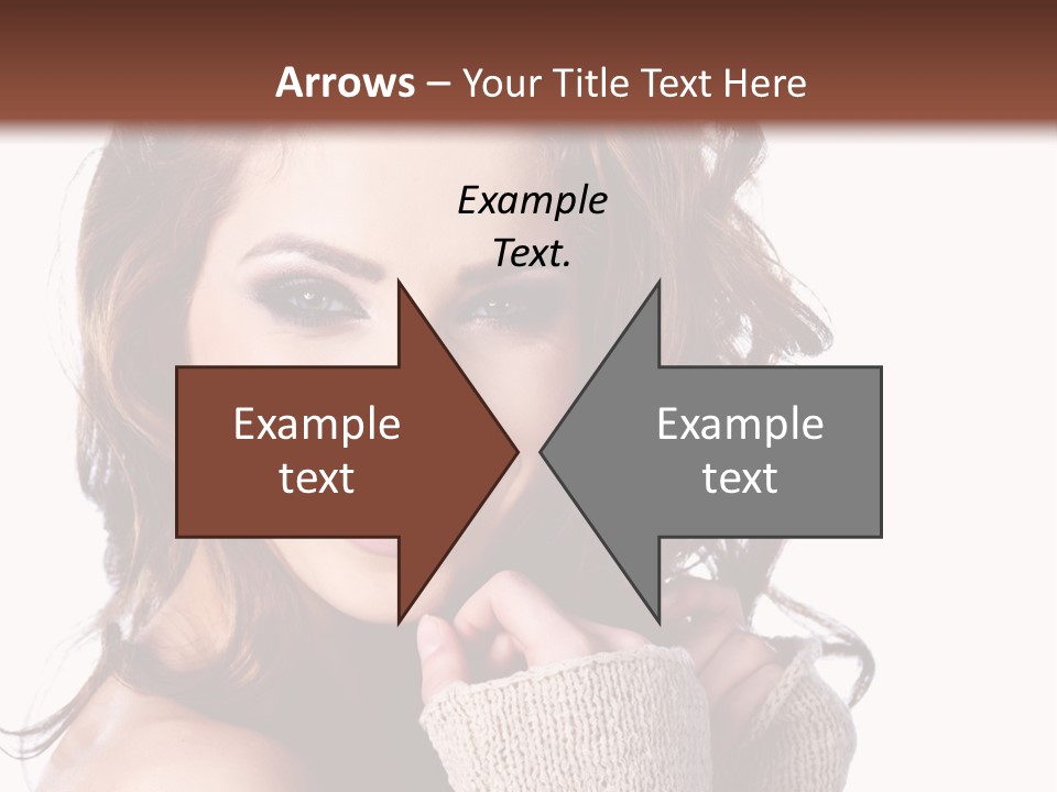 A Beautiful Woman With Long Hair Smiling For The Camera PowerPoint Template