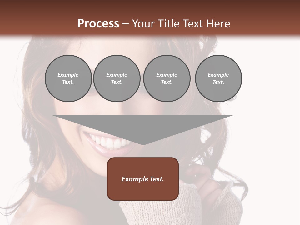 A Beautiful Woman With Long Hair Smiling For The Camera PowerPoint Template