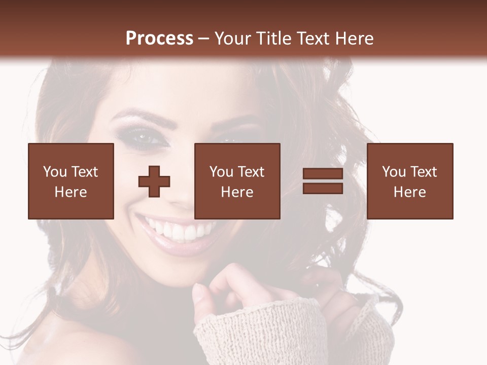 A Beautiful Woman With Long Hair Smiling For The Camera PowerPoint Template