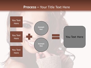 A Beautiful Woman With Long Hair Smiling For The Camera PowerPoint Template