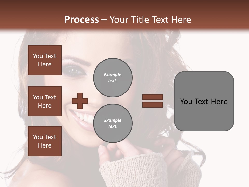 A Beautiful Woman With Long Hair Smiling For The Camera PowerPoint Template