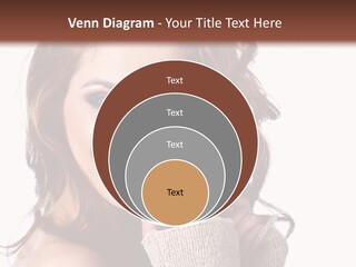 A Beautiful Woman With Long Hair Smiling For The Camera PowerPoint Template