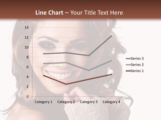 A Beautiful Woman With Long Hair Smiling For The Camera PowerPoint Template