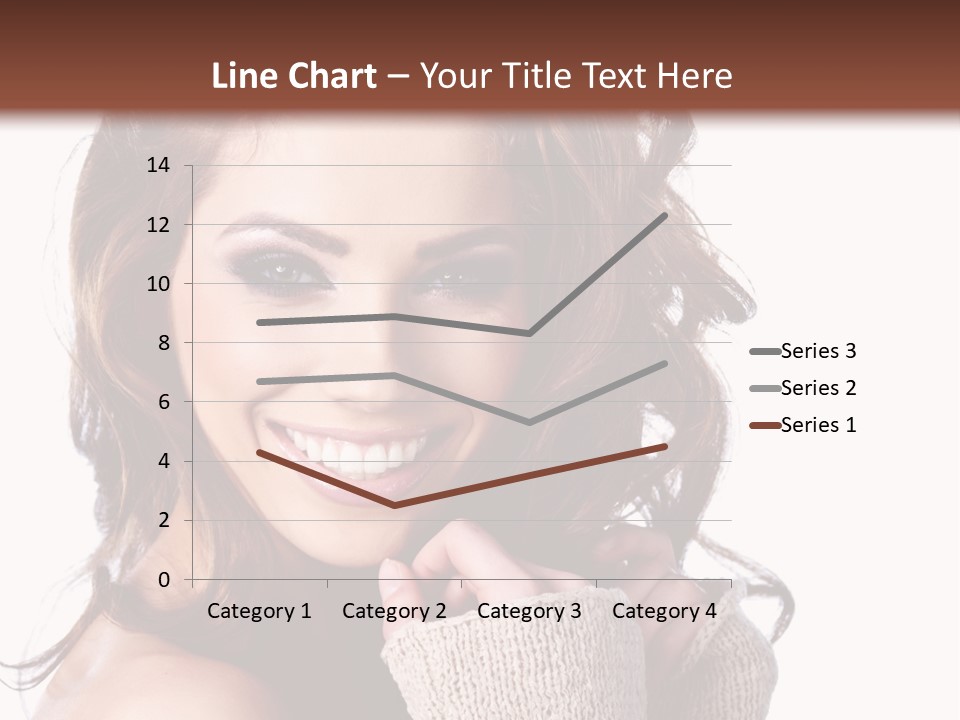 A Beautiful Woman With Long Hair Smiling For The Camera PowerPoint Template