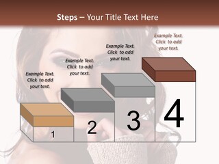 A Beautiful Woman With Long Hair Smiling For The Camera PowerPoint Template
