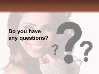 A Beautiful Woman With Long Hair Smiling For The Camera PowerPoint Template