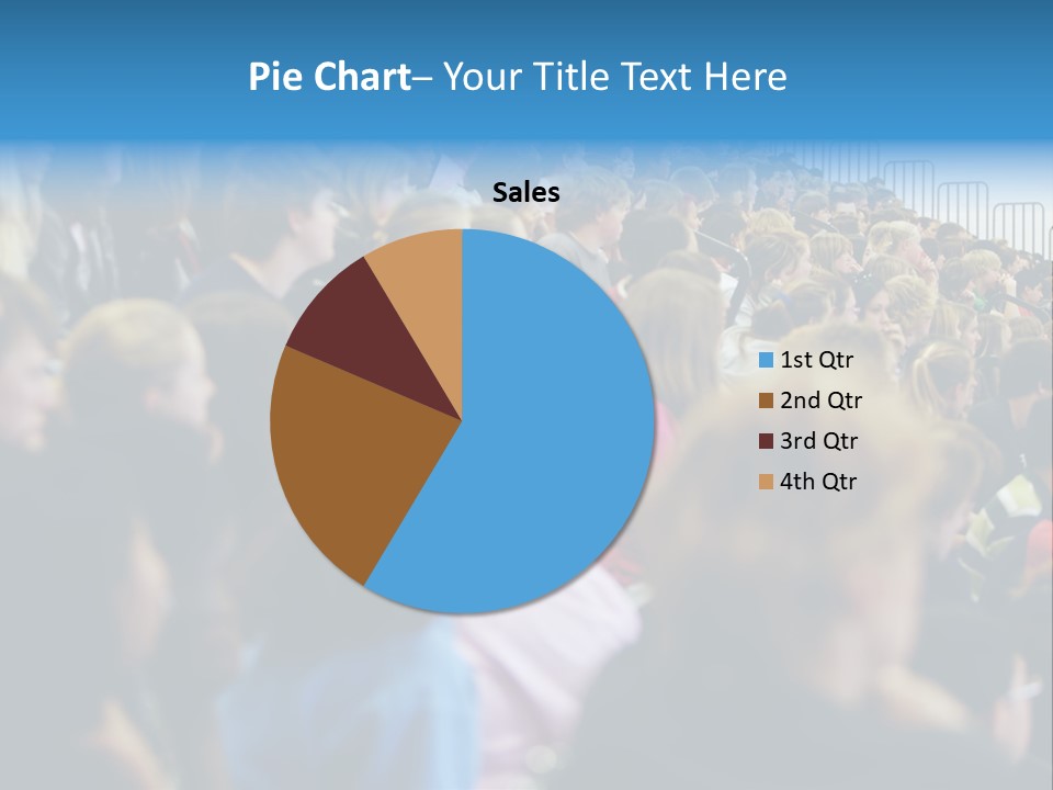 A Large Group Of People In A Building PowerPoint Template