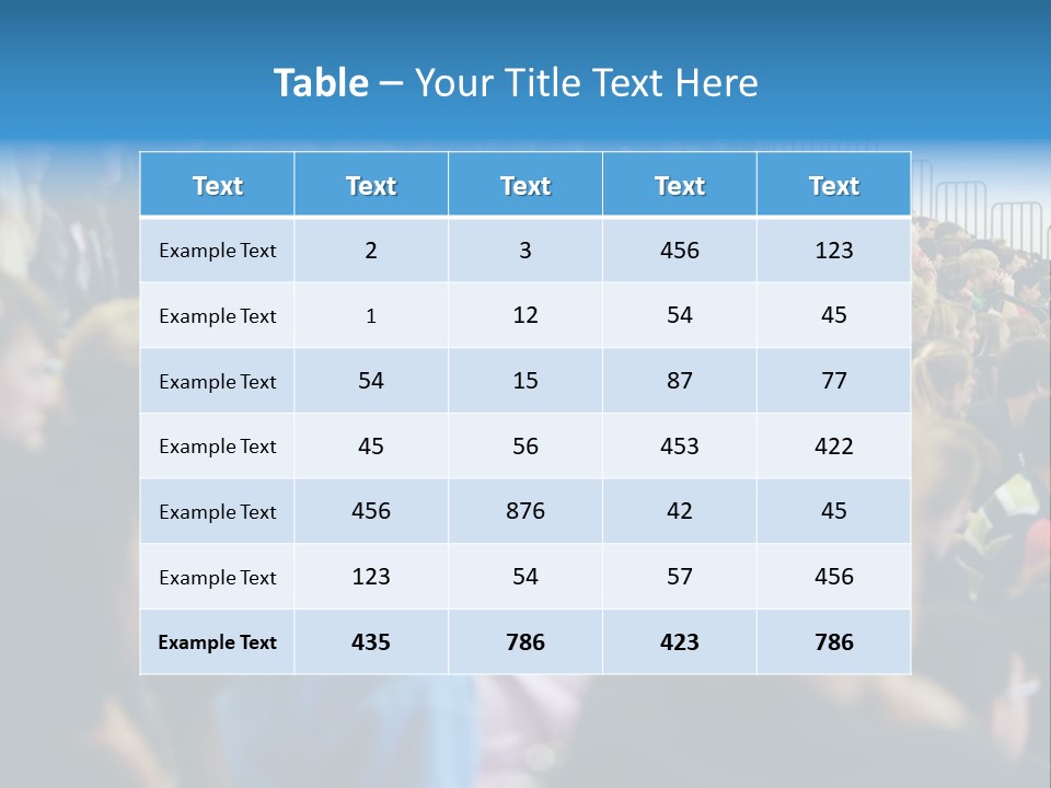 A Large Group Of People In A Building PowerPoint Template