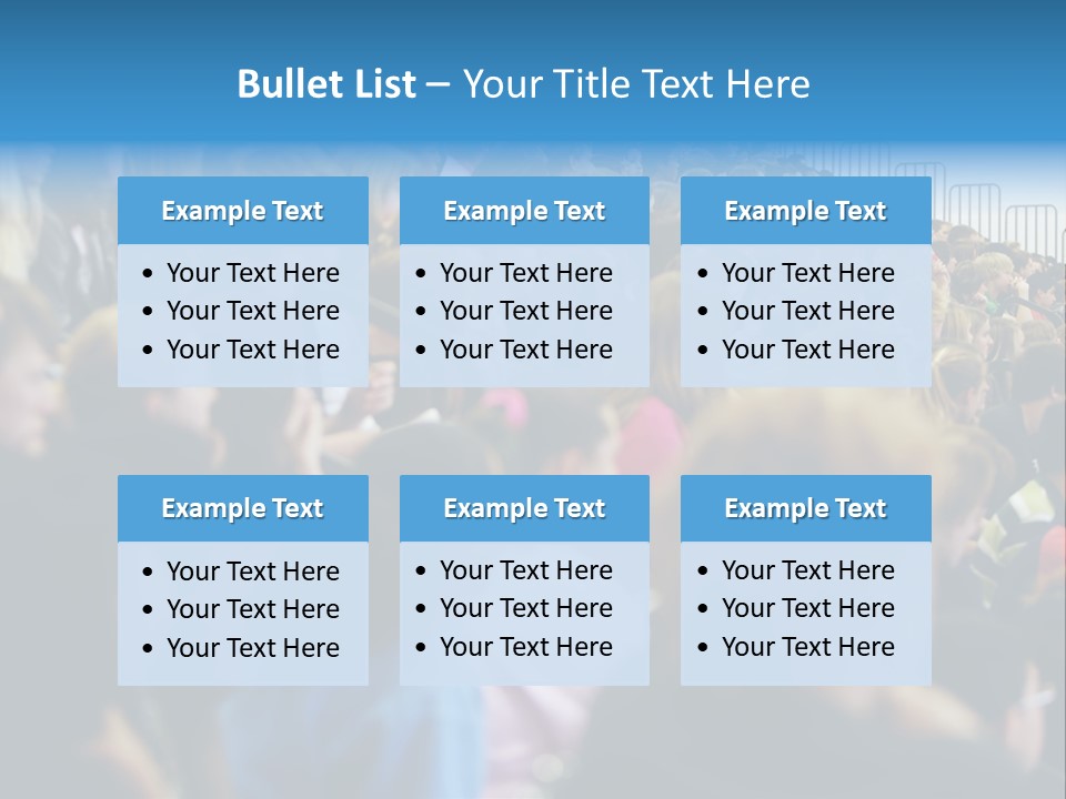 A Large Group Of People In A Building PowerPoint Template