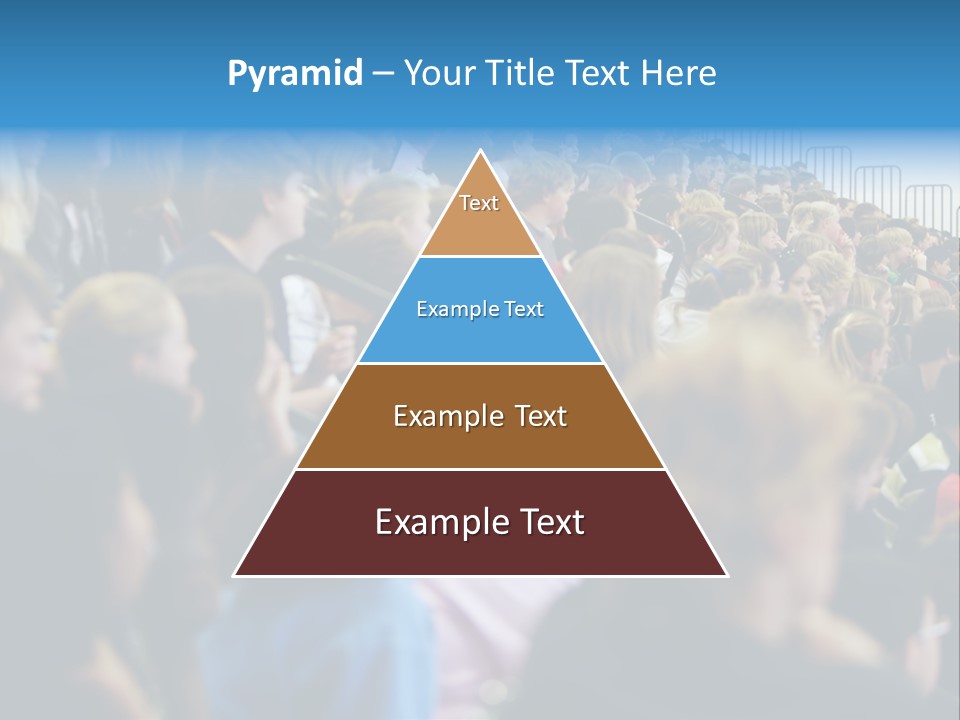 A Large Group Of People In A Building PowerPoint Template