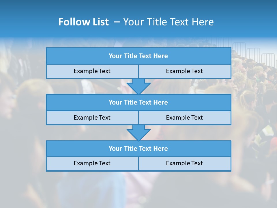 A Large Group Of People In A Building PowerPoint Template