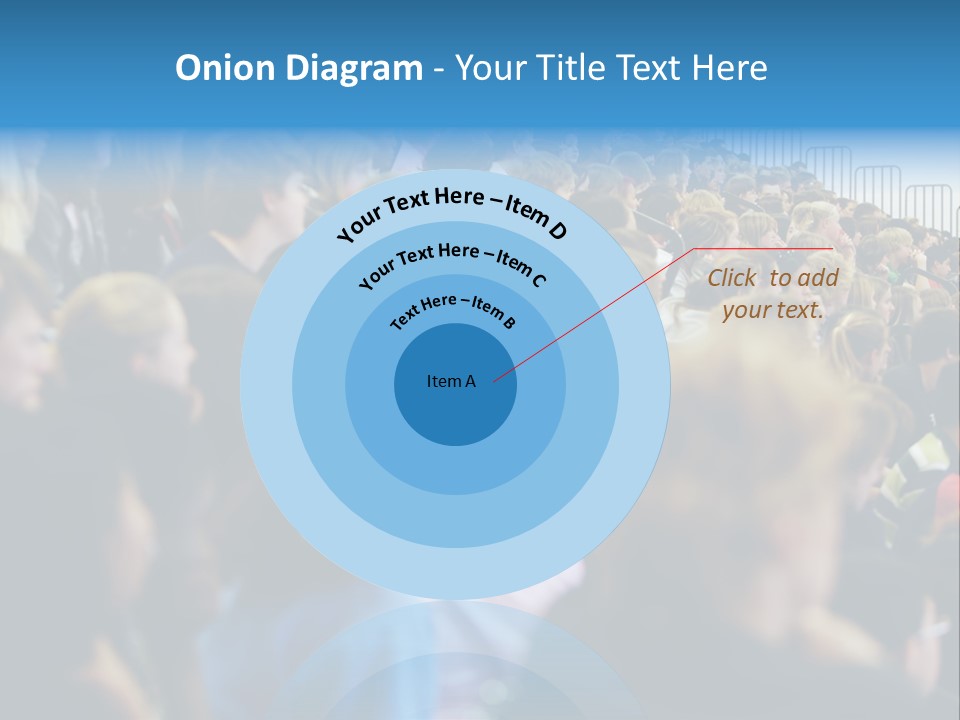 A Large Group Of People In A Building PowerPoint Template