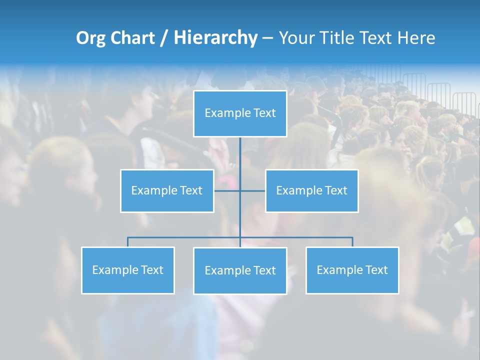 A Large Group Of People In A Building PowerPoint Template
