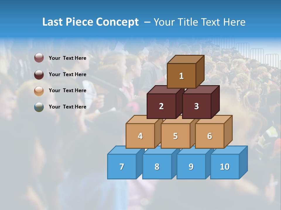 A Large Group Of People In A Building PowerPoint Template