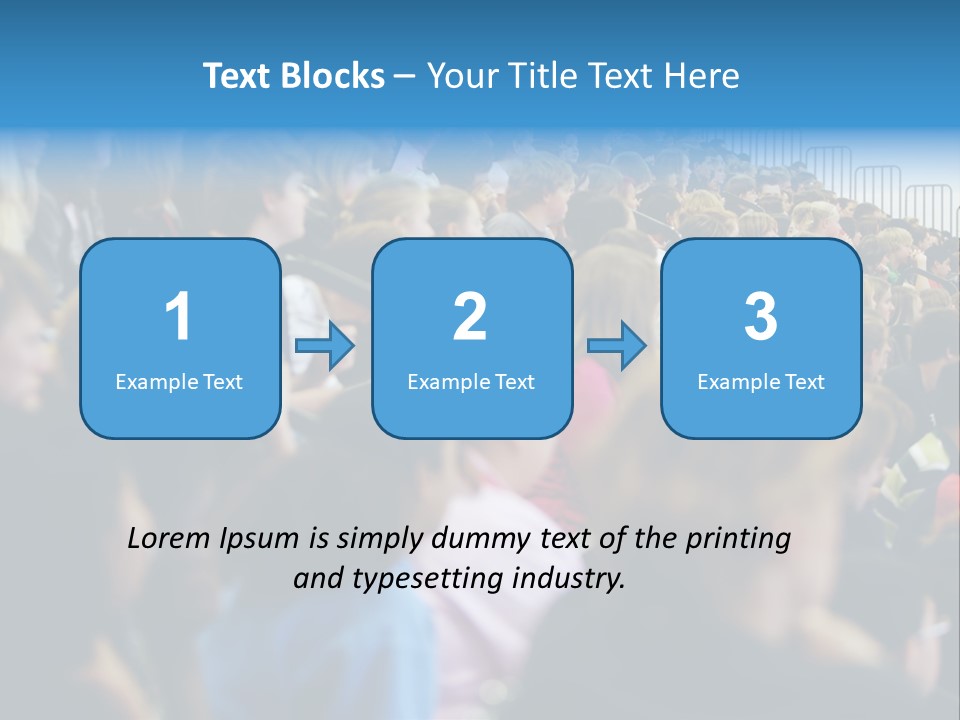 A Large Group Of People In A Building PowerPoint Template