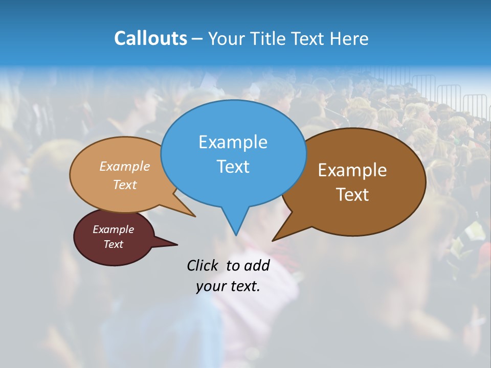 A Large Group Of People In A Building PowerPoint Template