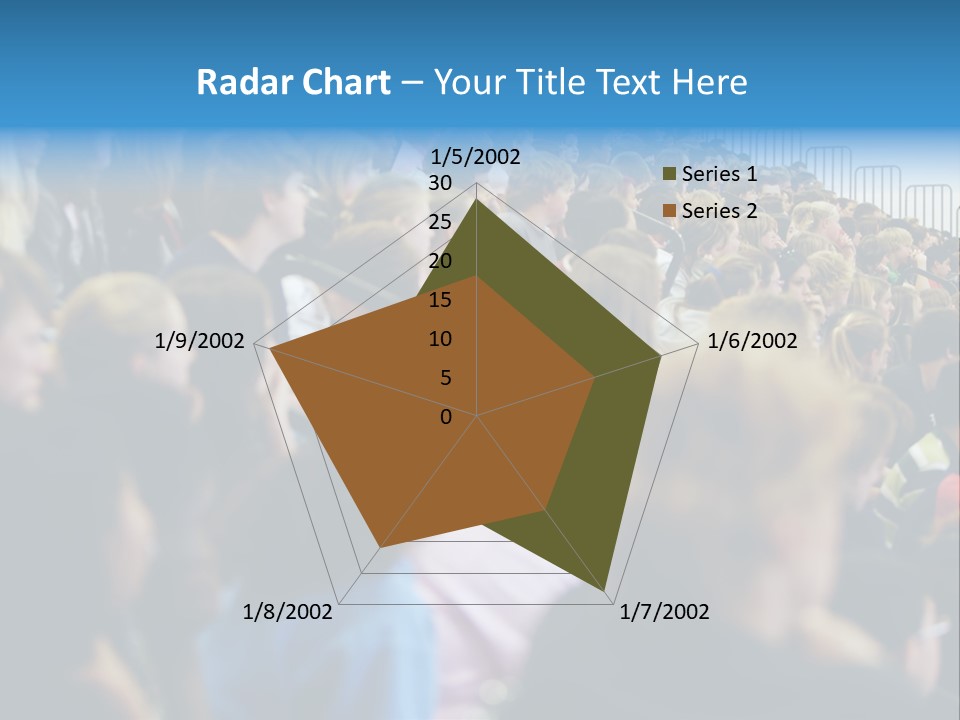 A Large Group Of People In A Building PowerPoint Template