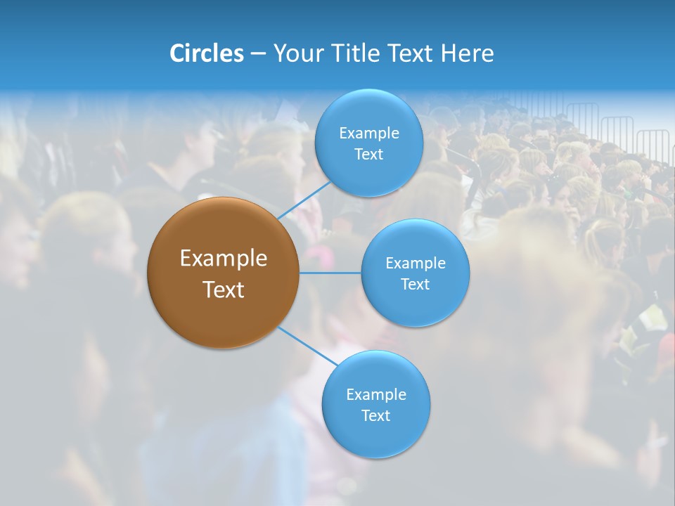 A Large Group Of People In A Building PowerPoint Template