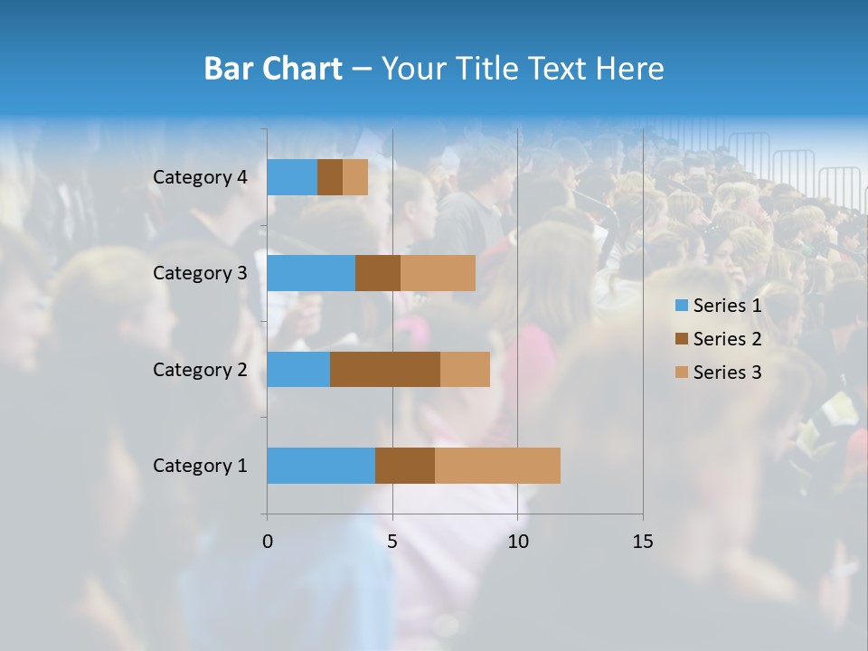 A Large Group Of People In A Building PowerPoint Template