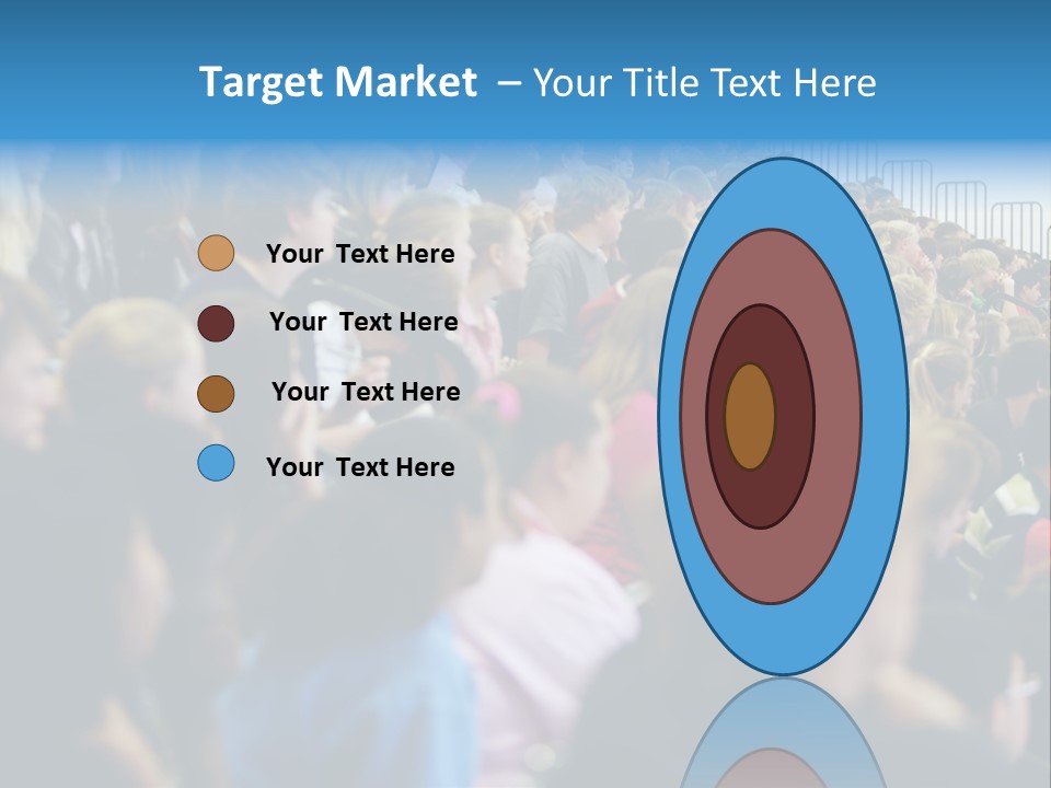 A Large Group Of People In A Building PowerPoint Template