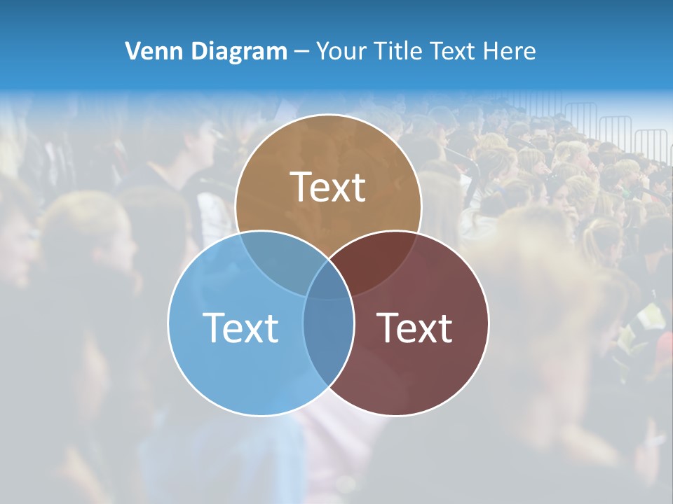 A Large Group Of People In A Building PowerPoint Template
