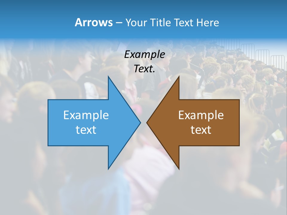 A Large Group Of People In A Building PowerPoint Template