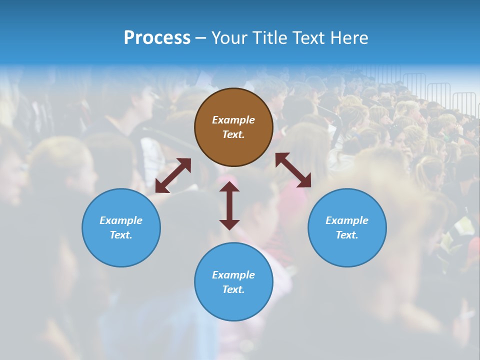 A Large Group Of People In A Building PowerPoint Template