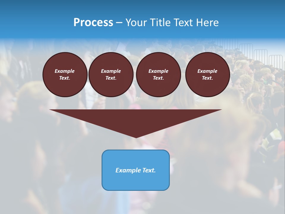 A Large Group Of People In A Building PowerPoint Template