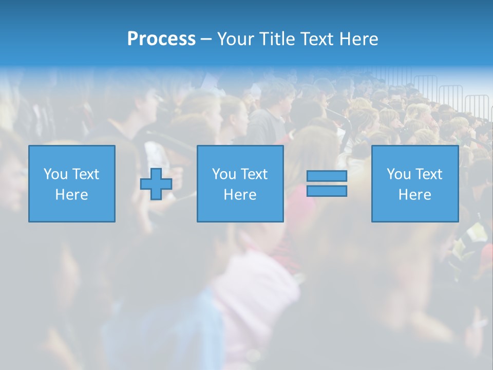 A Large Group Of People In A Building PowerPoint Template